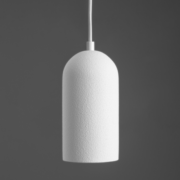 VISEČA SVETILKA DOME fi 100 mm E27 BELA