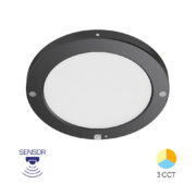 SENZORSKA VGRADNA/NADGRADNA LED SVETILKA fi 220 mm 20W 3000K DO 6500K BELA ALI ČRNA