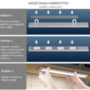 AKUMULATORSKA PODELEMENTNA SENZORSKA LED SVETILKA LS2020-S/LED 2W 3000K DO 6000K