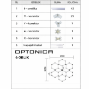 STROPNA HEKSAGON LED SVETILKA 306W 6000K