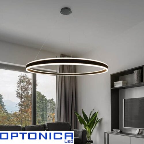 okrogli-viseči-led-lestenec-1000-mm-črni