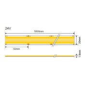 COB  LED TRAK 24V 28W 3000K 5 METROV ROLA ŠIRINA 20 mm