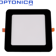 VGRADNI LED PANEL 170X170 mm 12W 3000K DO 6000K BELI ALI ČRNI