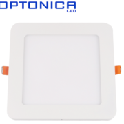 VGRADNI LED PANEL 219X219 mm 18W 3000K DO 6000K BELI ALI ČRNI