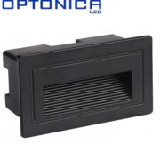 ZUNANJA VGRADNA LED SVETILKA 103X58 mm 3W IP65 BELA ALI ČRNA