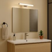 LED SVETILKA OLIRO 400 mm 6W 4000K IP44 KROM ALI ČRNA