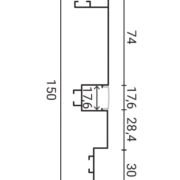 STROPNI NADGRADNI ALU PROFIL 2 METRA 150 mm