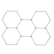 STROPNA HEKSAGON RGB LED SVETILKA 2430X1660 mm 5 MODULOV 192W 1900K DO 9000K+RGB IP42 DALJINSKO UPRAVLJANJE