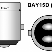 BAY15D/1157 LED SIJALKA 27LED 8,1W RDEČA