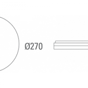 STENSKO STROPNA ZATEMNILNA LED SVETILKA SLICE-O/LED fi 270 mm 29W 4000K