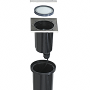 POVOZNA TALNA SVETILKA Z NASTAVLJIVIM NAGIBOM DASAR EXACT fi 116 mm GU10 35W IP67 INOX POVOZNA TALNA SVETILKA Z NASTAVLJIVIM NAGIBOM DASAR EXACT fi 116 mm GU10 35W IP67 INOX