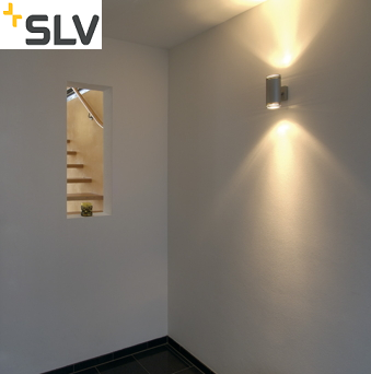 STENSKA SVETILKA BARRO GU10 2X50W SREBRNOSIVA