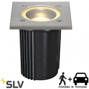 POVOZNA TALNA SVETILKA Z NASTAVLJIVIM NAGIBOM DASAR EXACT 116X116 mm GU10 35W IP67 INOX