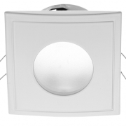 VGRADNA VODOTESNA KVADRATNA SVETILKA 85X85 mm GU5,3/MR16 50W IP44 V TREH BARVAH