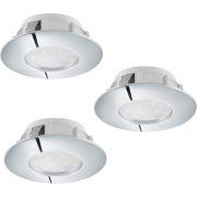 VGRADNA LED SVETILKA PINEDA fi 78 mm SET 3X4,9W 3000K IP44 V ŠTIRIH BARVAH