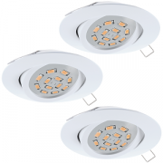 VGRADNA LED SVETILKA TEDO fi 80 mm GU10 SET 3X5W 3000K V DVEH BARVAH