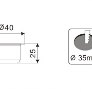 LED VGRADNI SET ALUMINIJ 5X0,5W fi 40 IP20