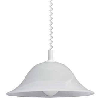 VISEČA SVETILKA Z MEHANIZMOM ZA NASTAVLJANJE VIŠINE ALABASTRO fi 420 mm E27 60W